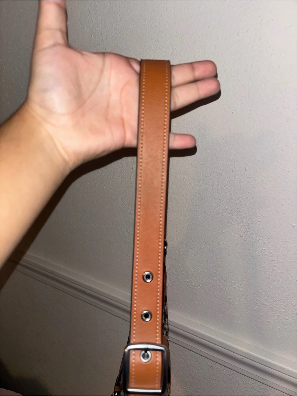 Coach Beige & Brown Signature Jacquard Shoulder Bag